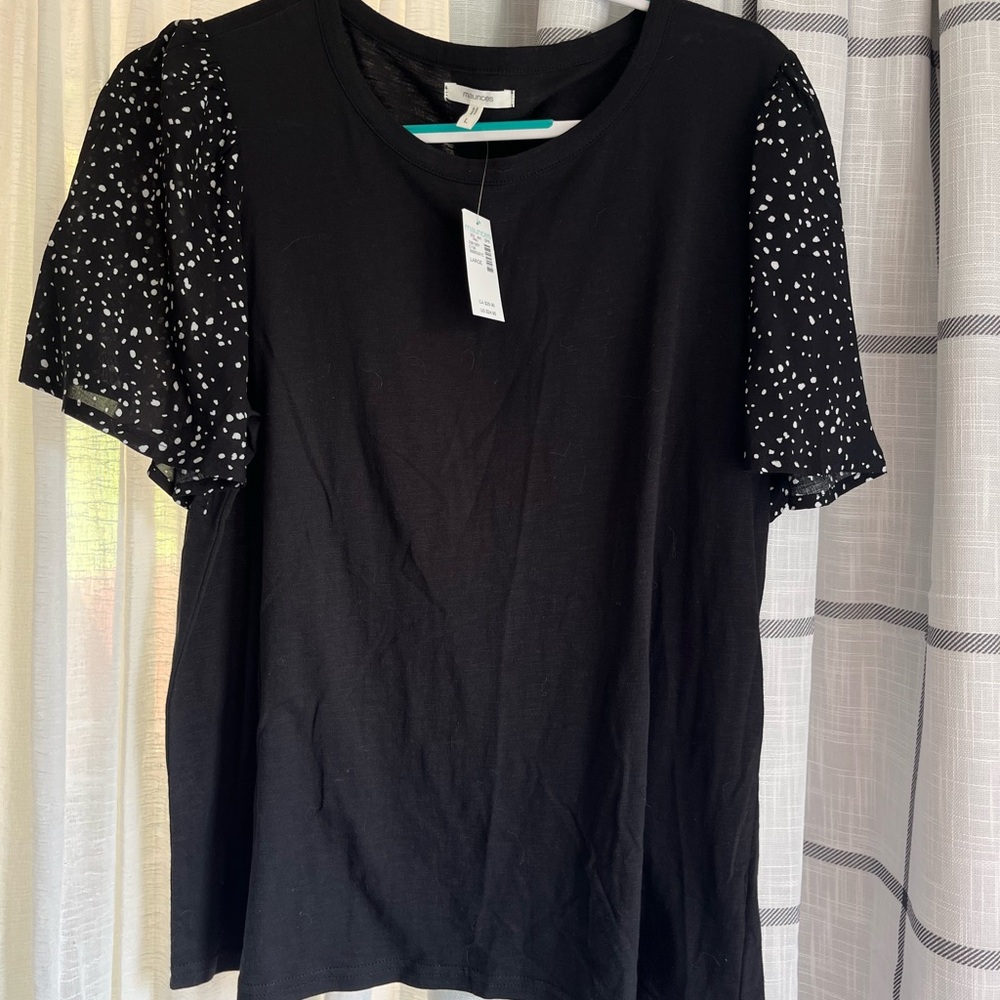 Maurices Black and Silver Embellished Blouse
